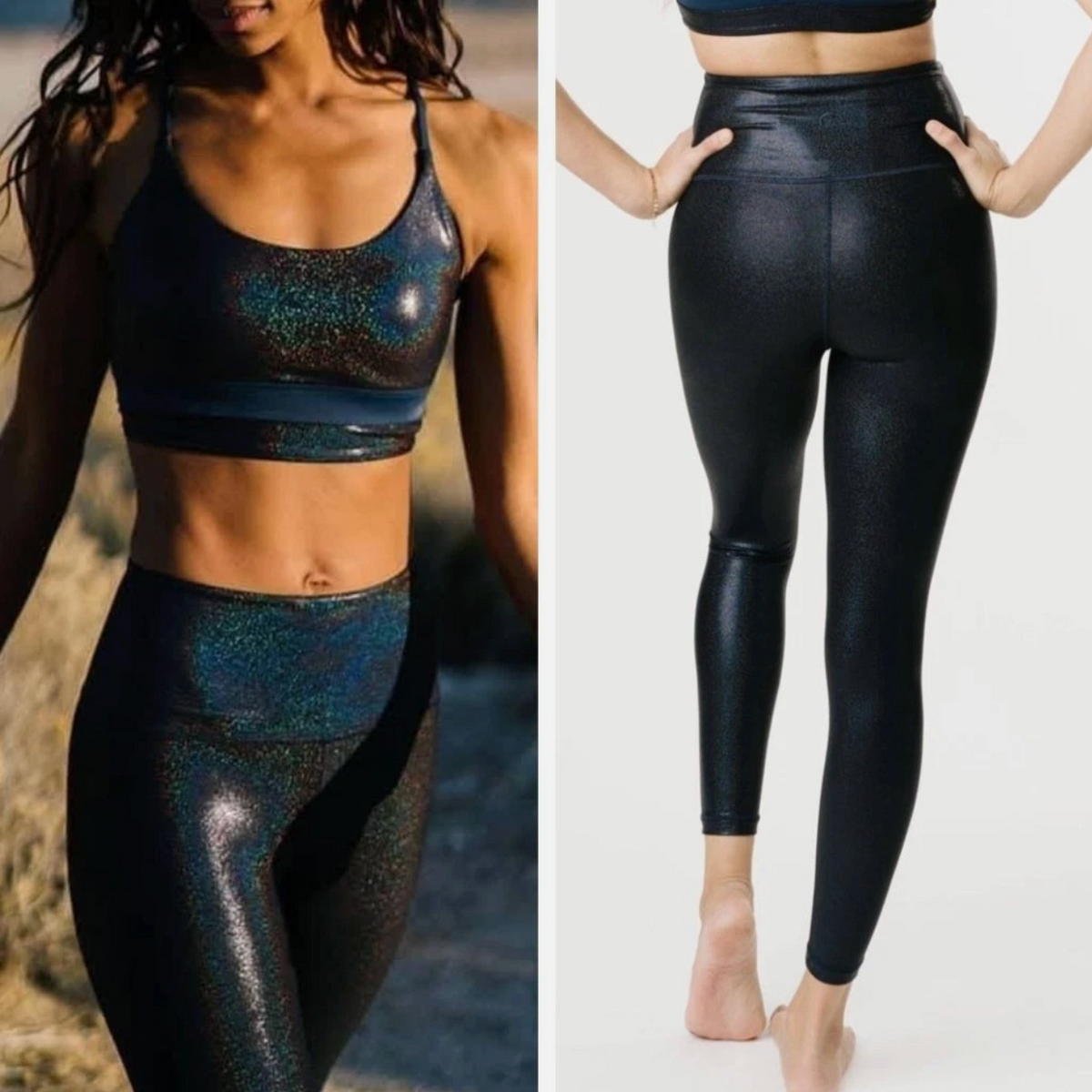 Zyia Active "Blue Twilight" Luxe High-Rise 7/8 Leggings Size 6-8 - New