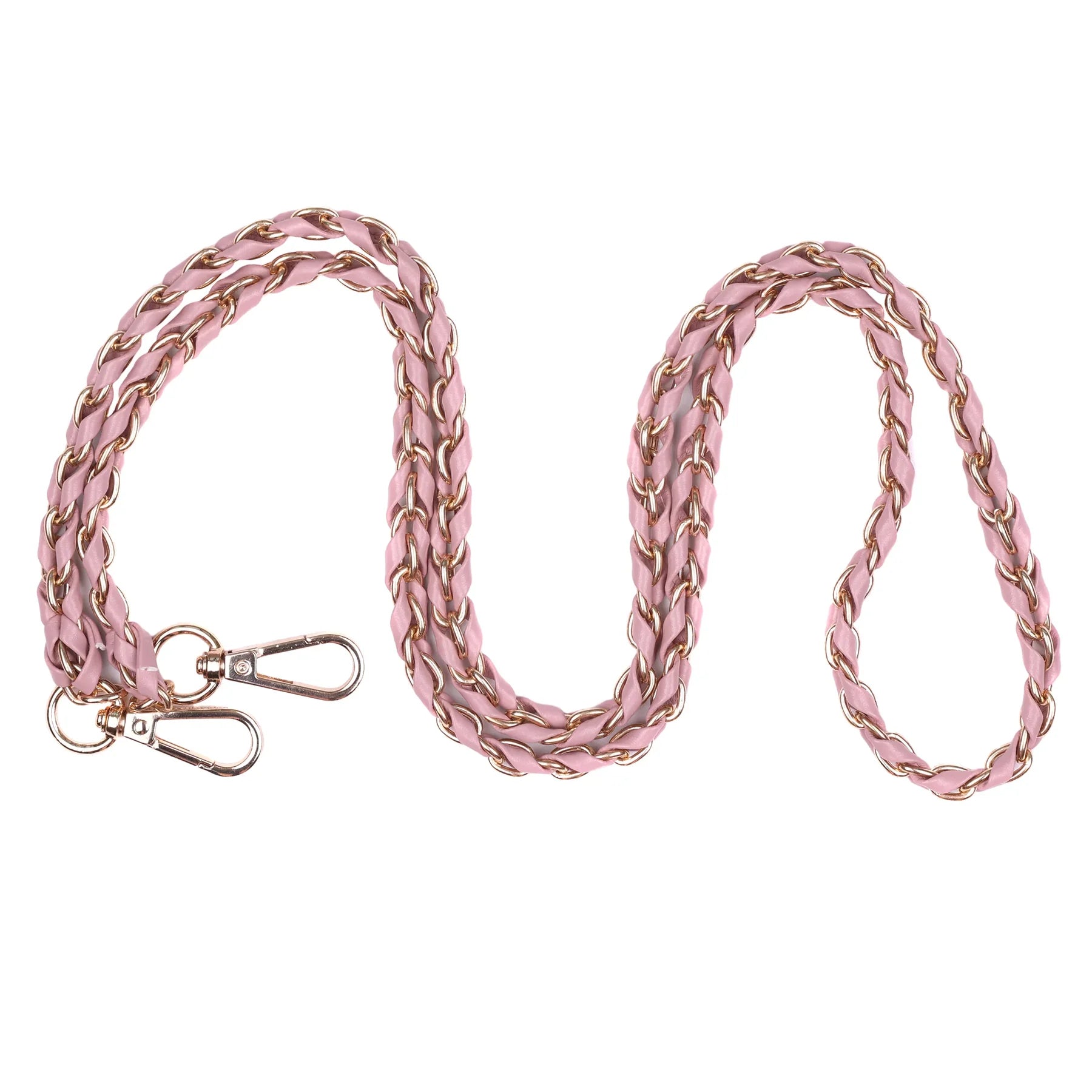 Pom Pom London Straps straps - Pink and White with Gold Hardware