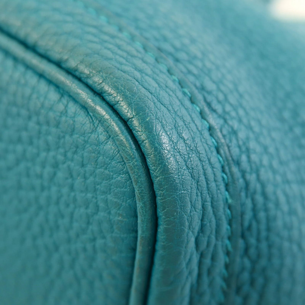 6937 - Hermes Nagonda Leather Garden Party PM Teal
