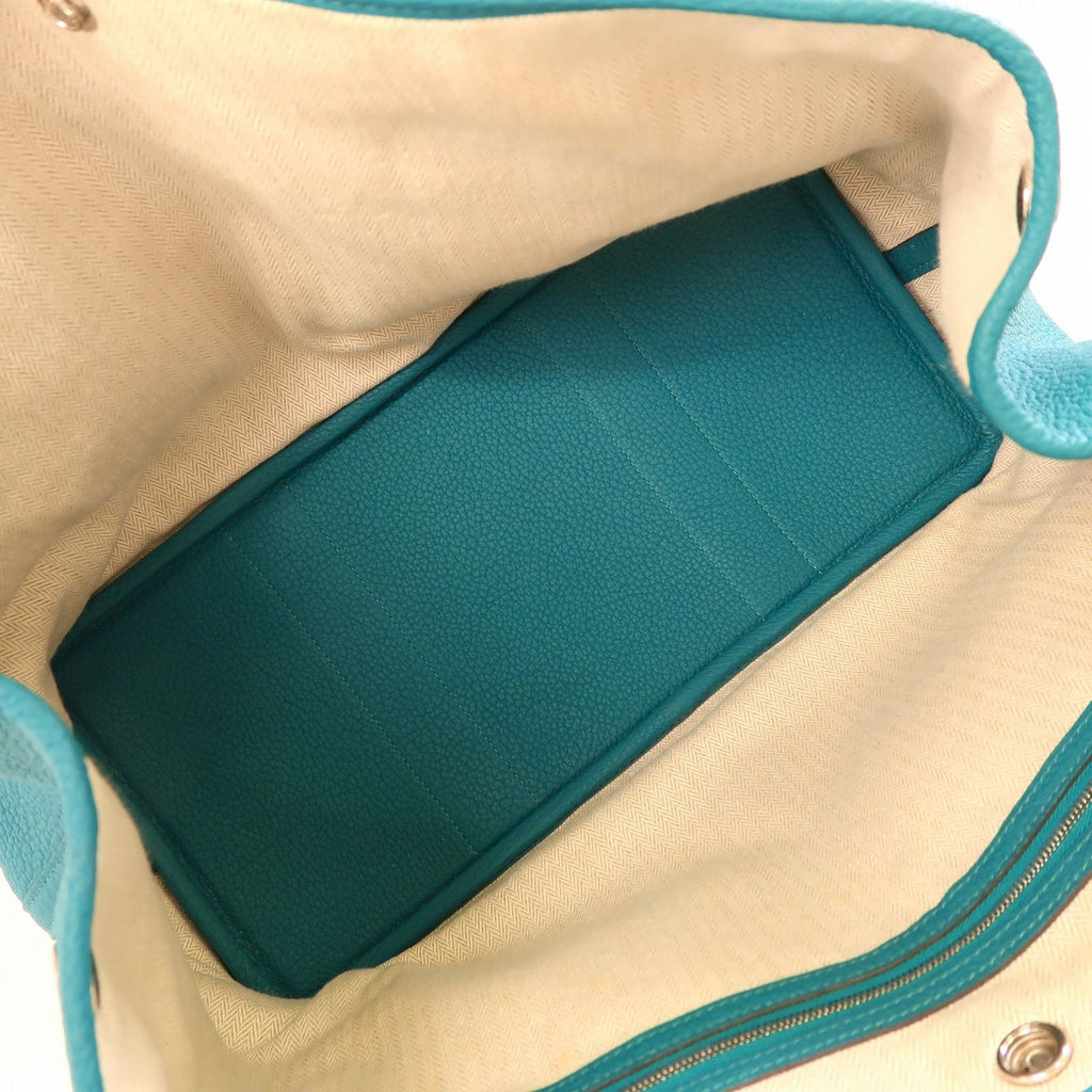 6937 - Hermes Nagonda Leather Garden Party PM Teal