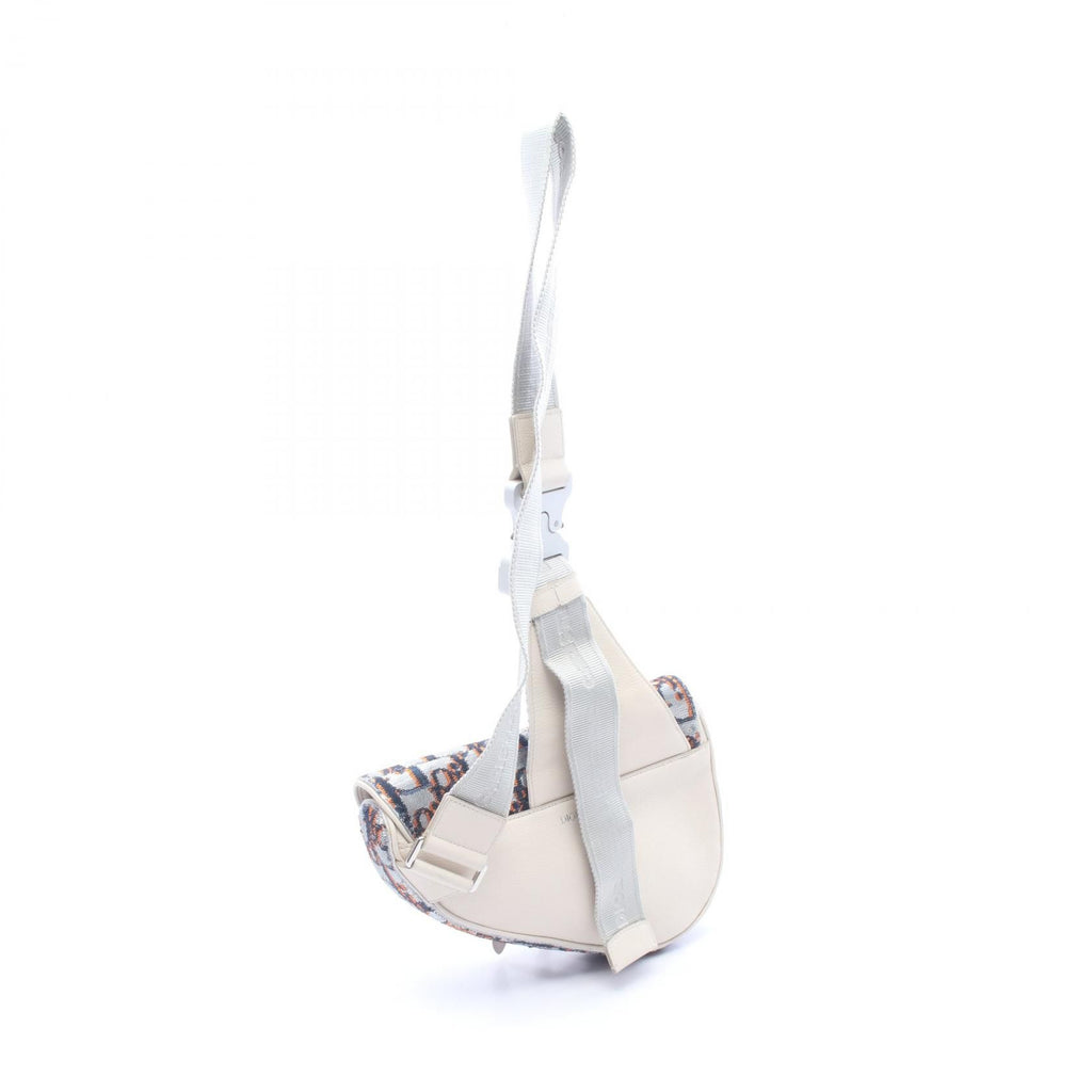 6939 - Dior Sequined Oblique Saddle Crossbody Bum Bag Silver