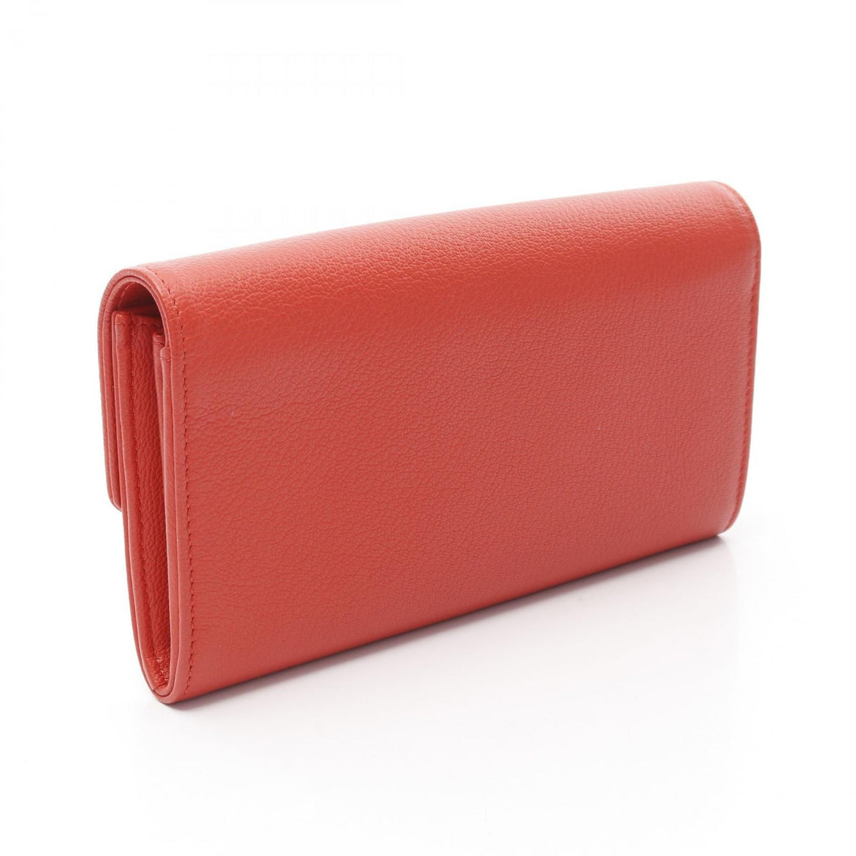 6034 - CHANEL Coco Mark Ski Motif long wallet Red
