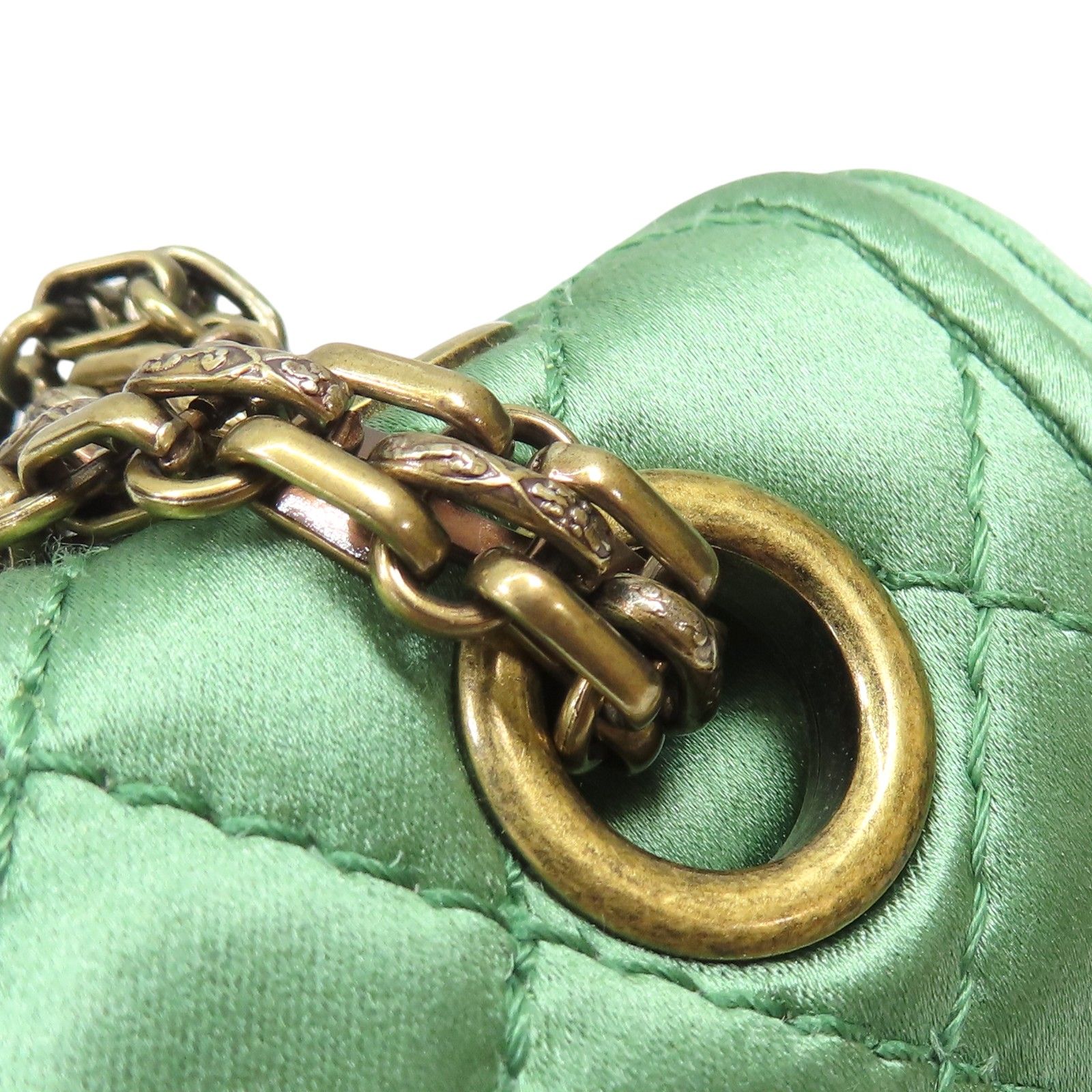 6936 - Chanel Quilted Satin 2.55 Reissue Flap Green