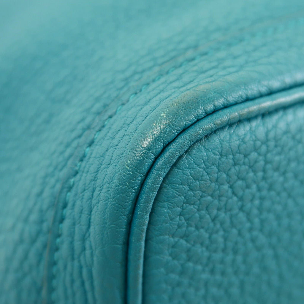 6937 - Hermes Nagonda Leather Garden Party PM Teal