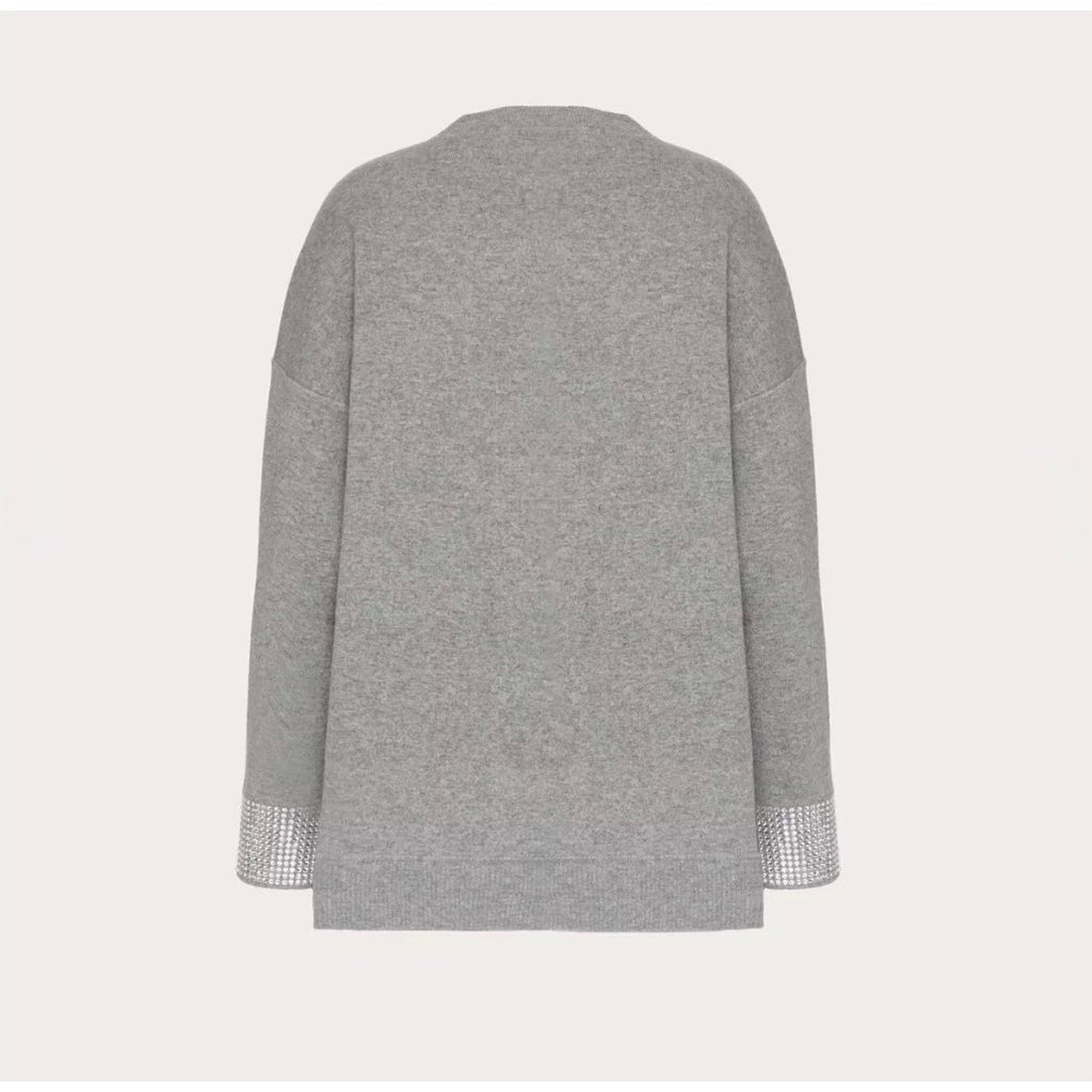 Valentino embroidered wool and stretch viscose sweater - size M - NWT