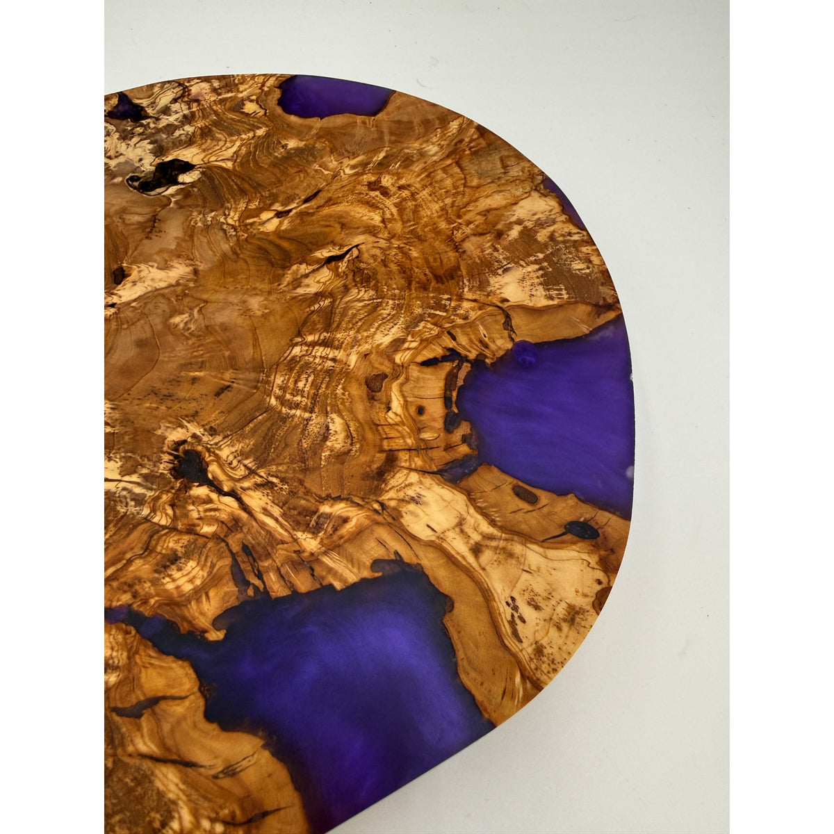 Olivewood Purple Epoxy Charcuterie Board, 11.5x2 Inch, Hand Crafted, One of a Kind, SKU 1557