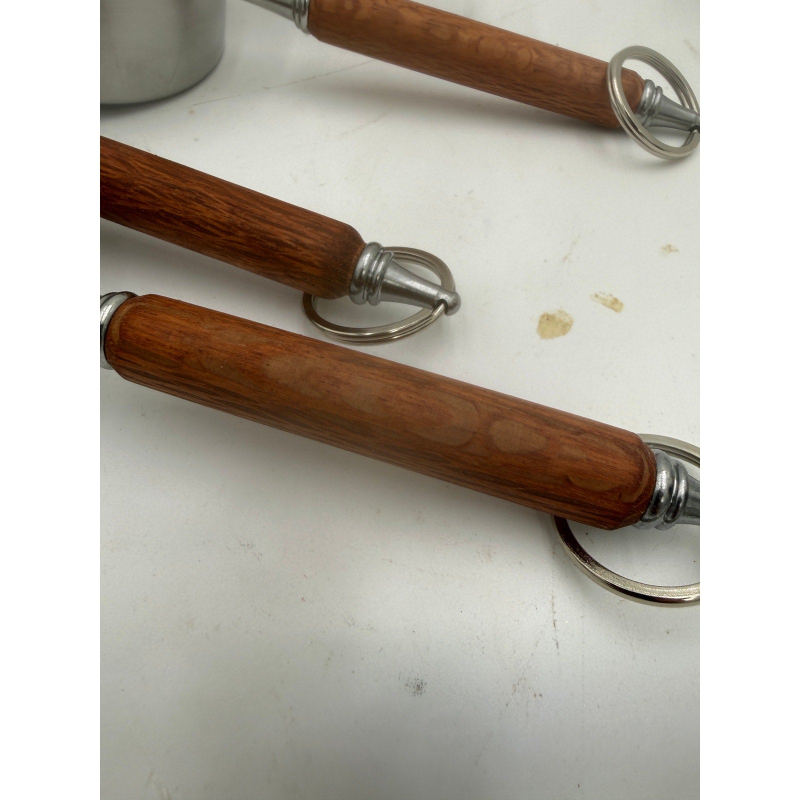 Handcrafted Measuring Cups Set of Four, Lacewood Handles, 1 Cup to 1/4 Cup, SKU 1425 1426