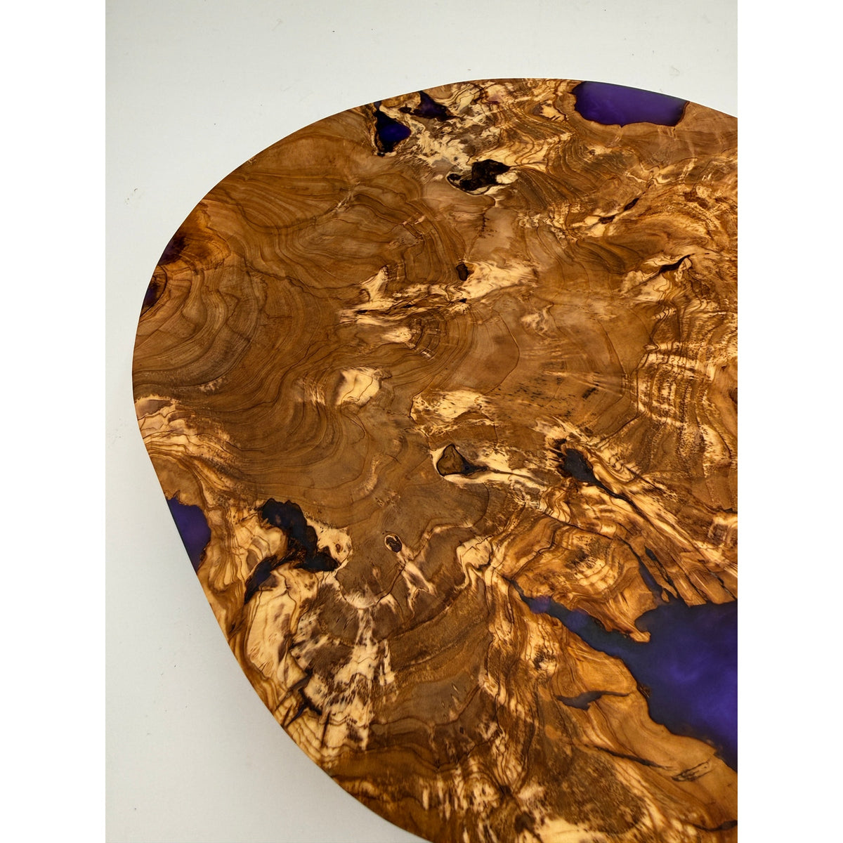Olivewood Purple Epoxy Charcuterie Board, 11.5x2 Inch, Hand Crafted, One of a Kind, SKU 1557
