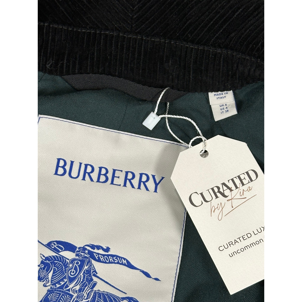 Burberry Rose Print Waxed Cotton Car Coat Oversized Size 4