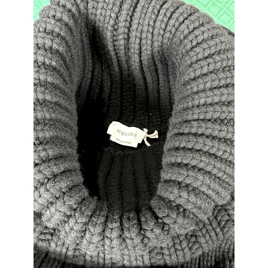 Alexander McQueen Black Cowl Neck Sweater Size XL NWT
