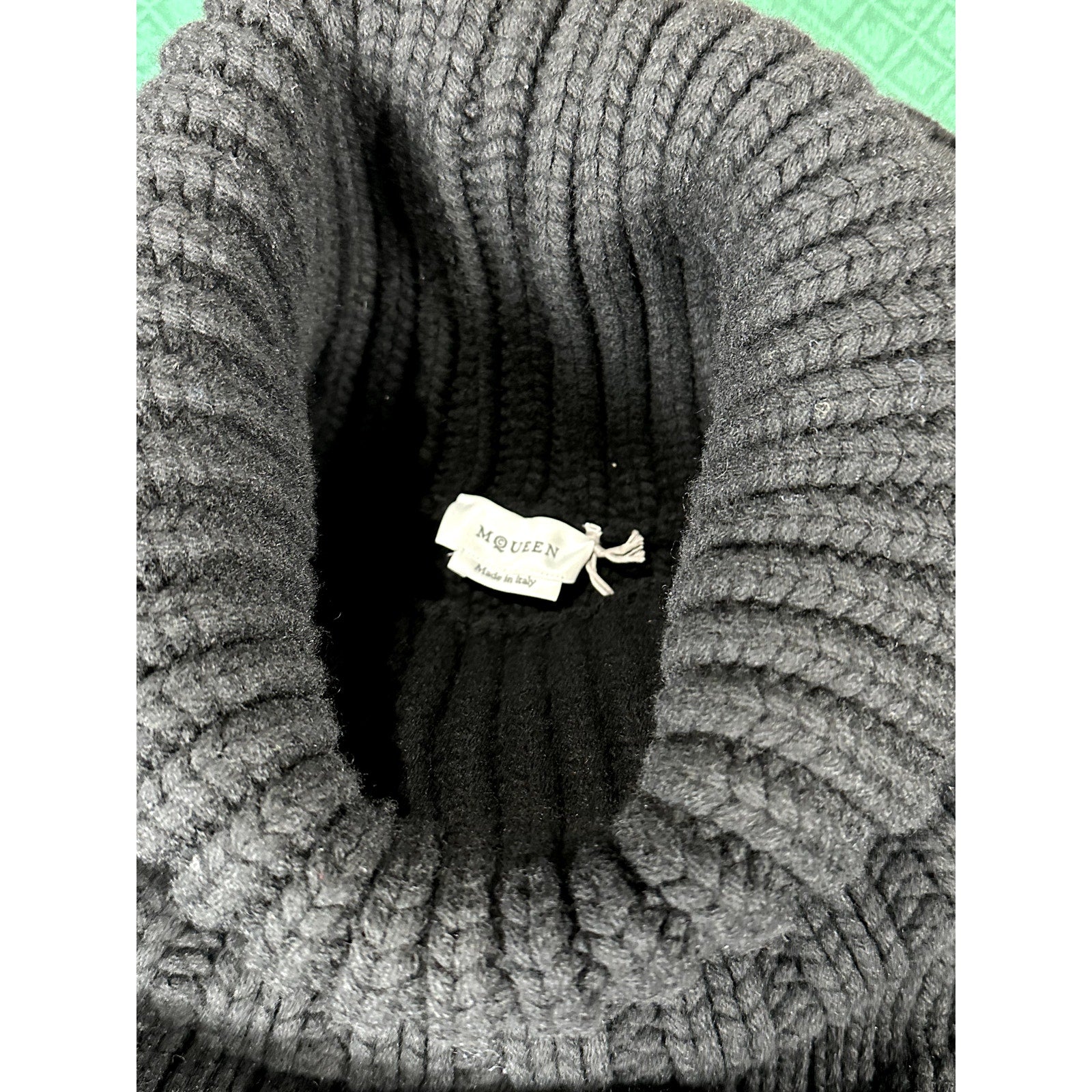 Alexander McQueen Black Cowl Neck Sweater Size XL NWT