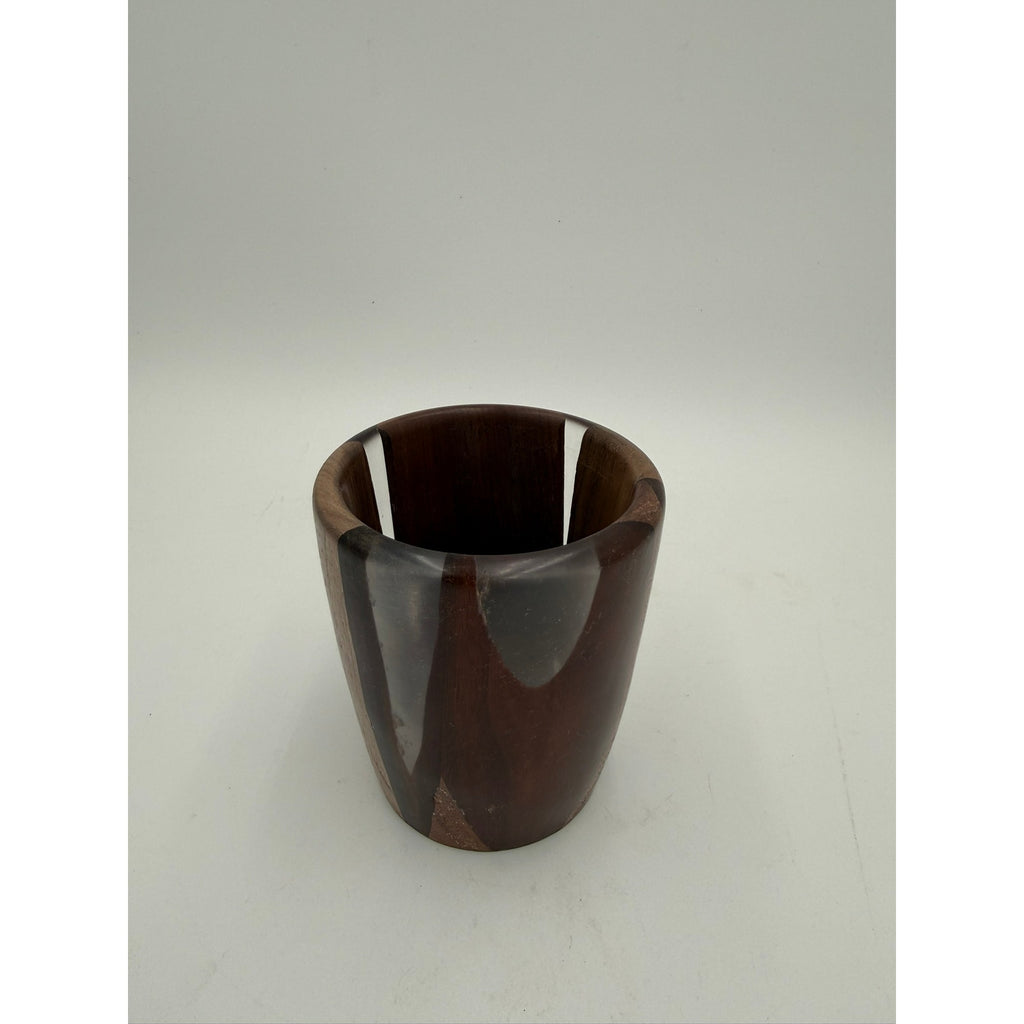 Hand Turned Hardwood and Epoxy Bowl, decorative wood vessel, functional catchall, food safe finish, gift ready