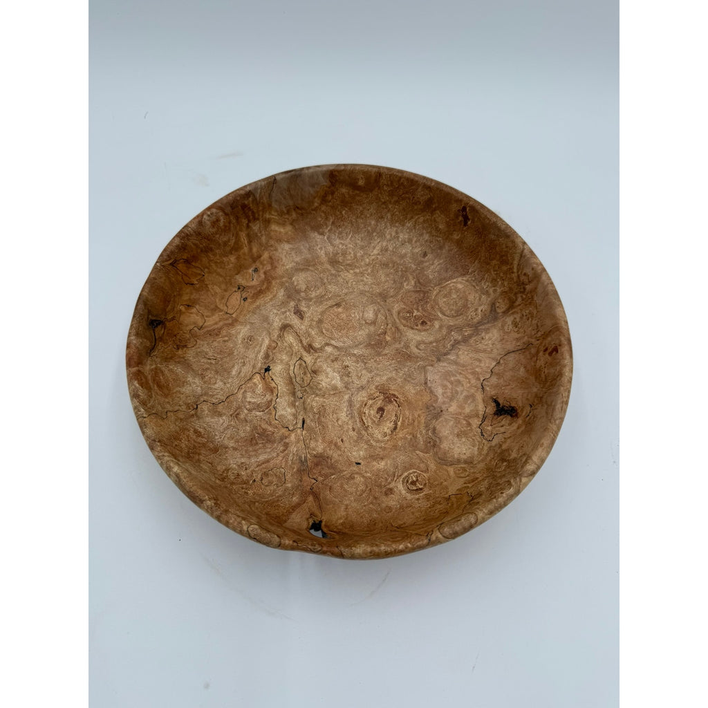 Hand-Turned Cherry Burl Wood Bowl