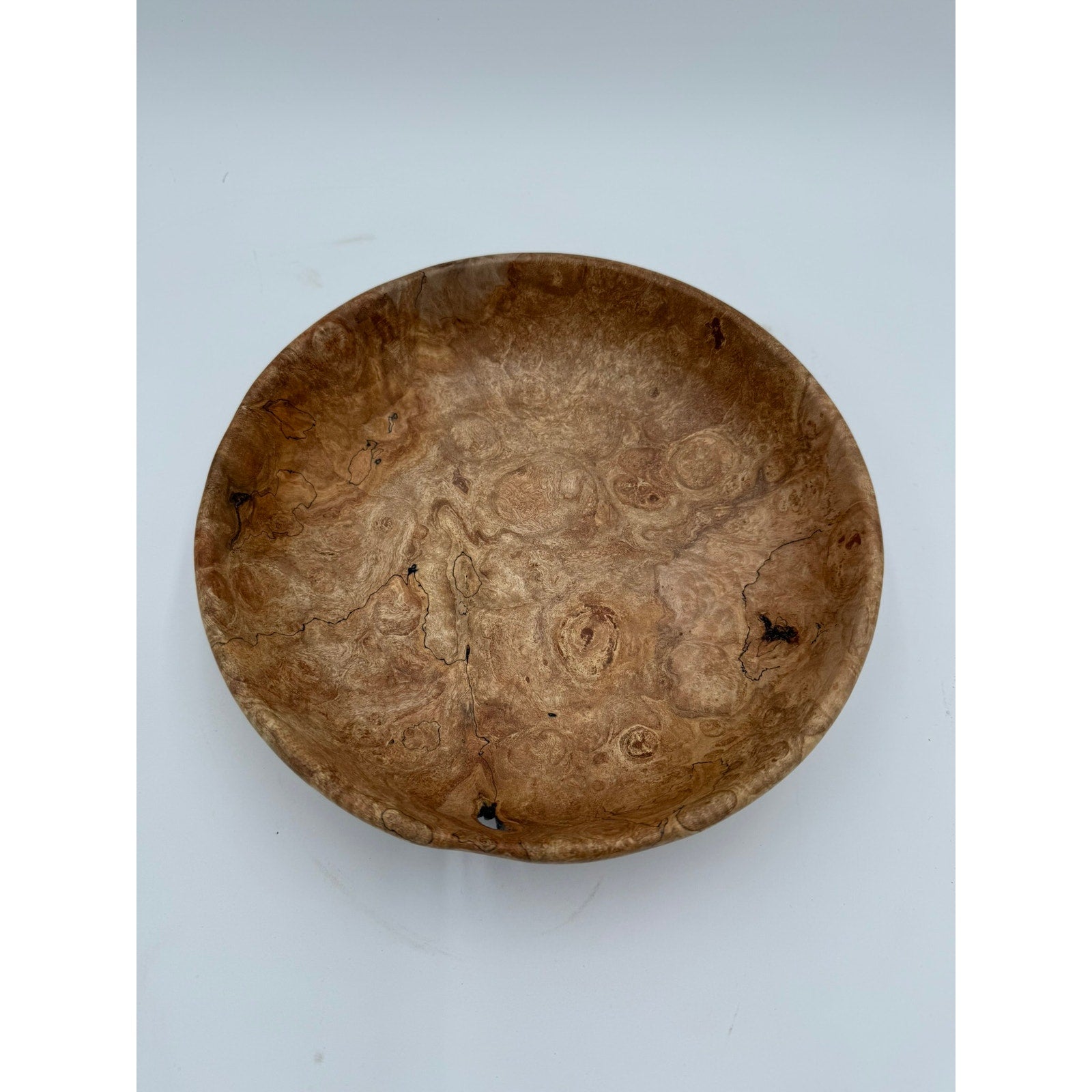 Hand-Turned Cherry Burl Wood Bowl
