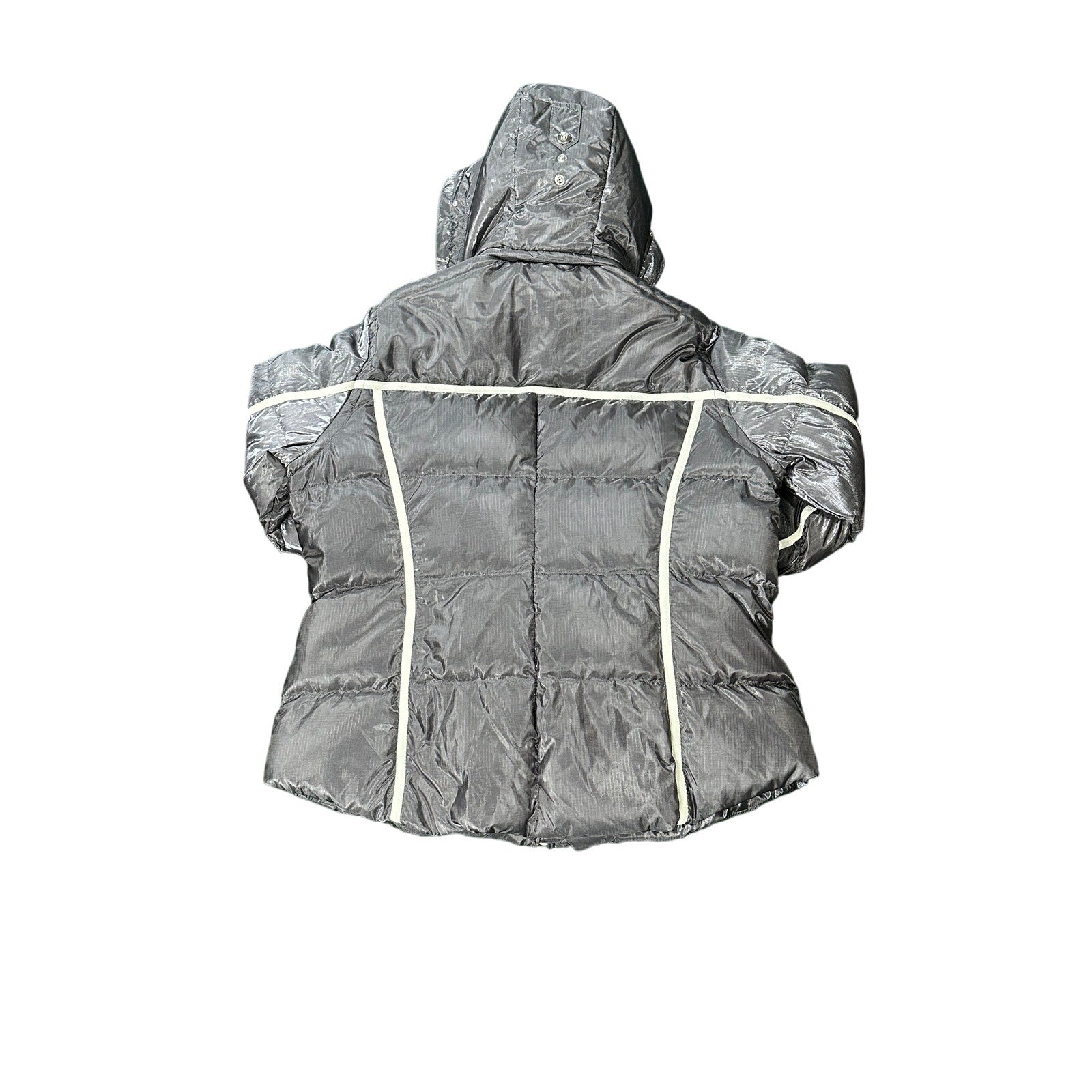Bogner Metallic Silver Down Feather Ski Coat Size 46 Excellent