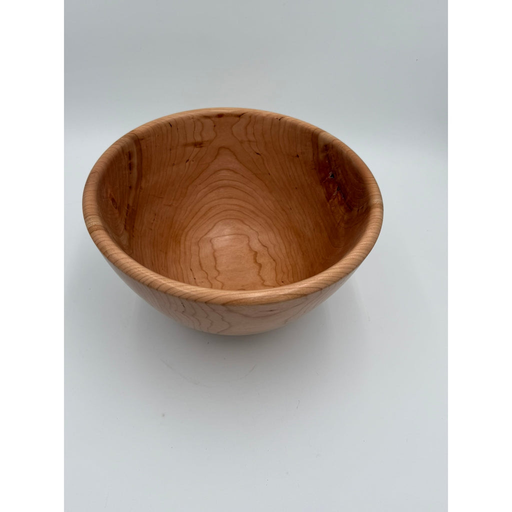 Hand Turned Wood Bowl, Black Cherry Deep Salad Bowl, Handmade Hardwood, Food Safe Bowl, Unique High Quality
