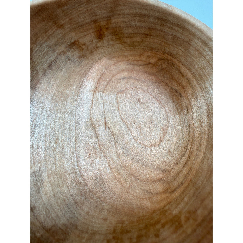 Hand Turned Hard Maple Bowl for Everyday Use, 5.25 x 2 in, durable, functional, hand crafted, food safe finish, small salad or snack
