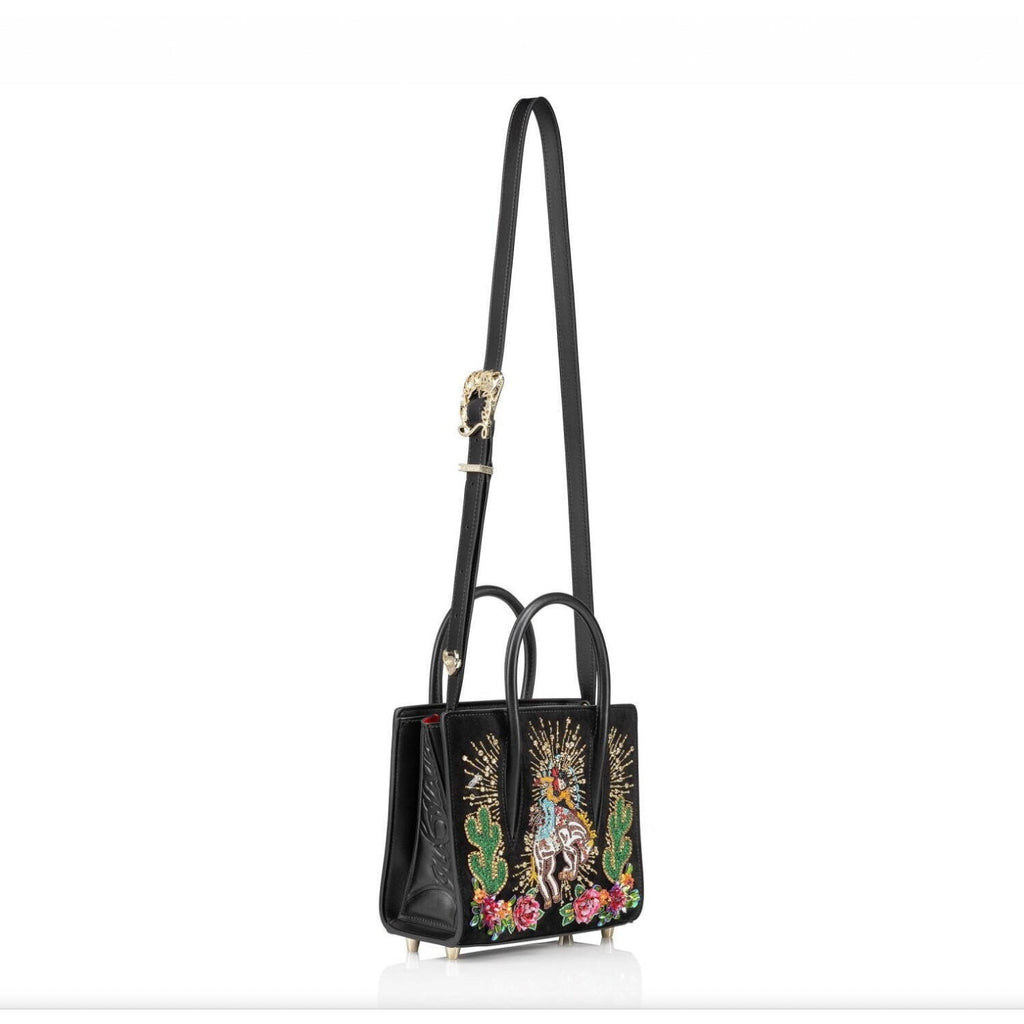 Christian Louboutin Giddy Up Mini Paloma Beaded Black NWT Limited Edition