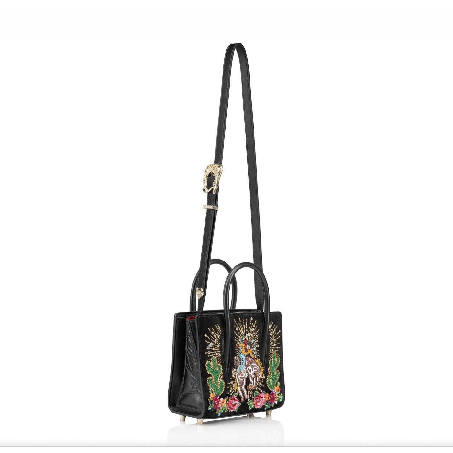 Christian Louboutin Giddy Up Mini Paloma Beaded Black NWT Limited Edition