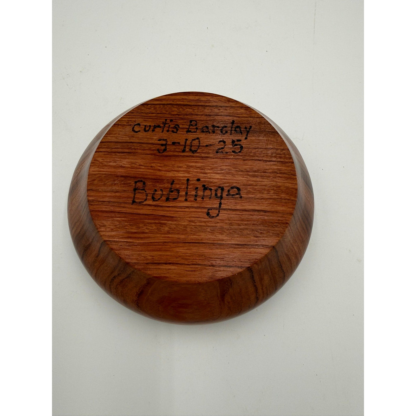 Hand Turned Bubinga Wood Bowl 7 x 2.5 inches, exotic hardwood, handmade, food safe finish, decorative or functional, fruit or snack dish