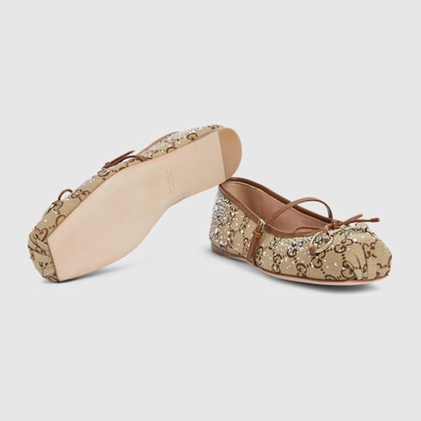 103963 - Gucci Crystal Horsebit Ballet Flats