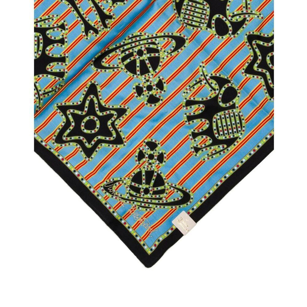 Vivienne Westwood Scarf | Multicolor Print | Embroidered Logo | NWT
