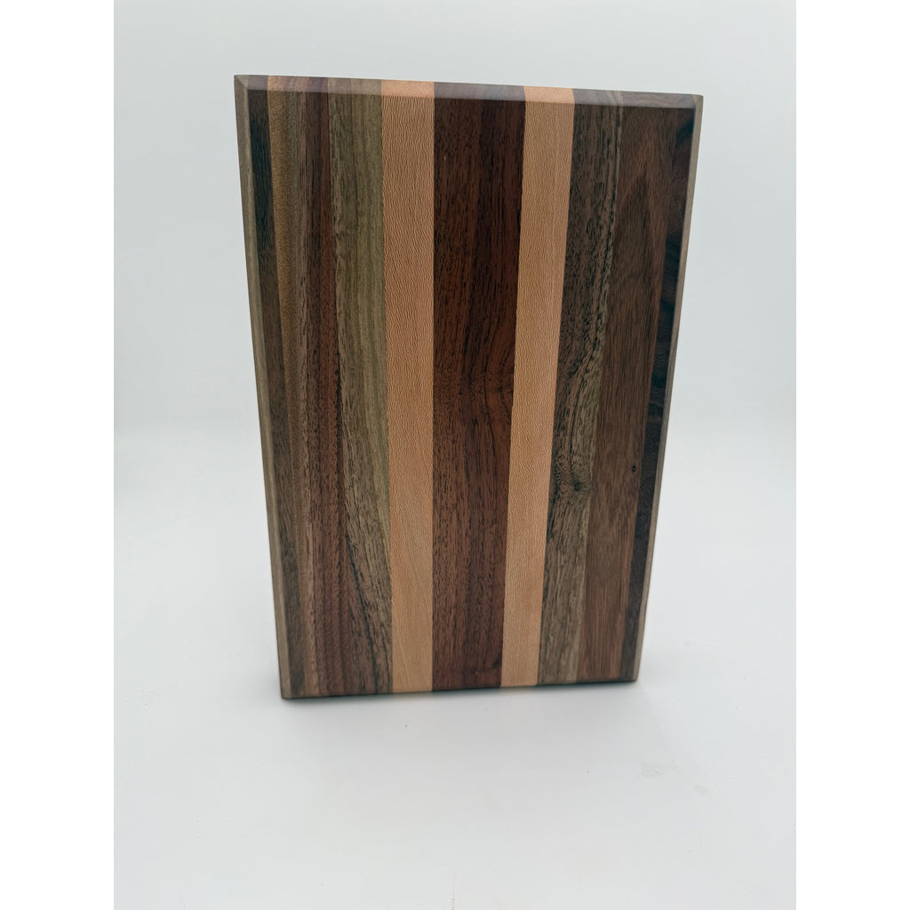 Walnut and Sycamore Cutting Board, Edge Grain, 12x8x1.5 Inch, Hand Crafted, SKU 1480