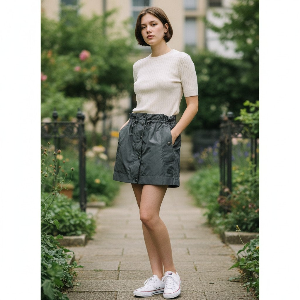 Burberry Black Mini Skirt - Size 8 - NWT