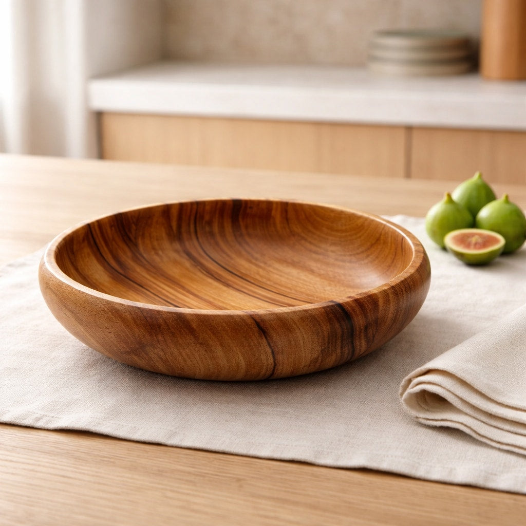 Canary Wood Hand Turned Bowl 7.5 by 2 inches, decorative wood bowl, functional catchall, food safe finish, handmade gift
