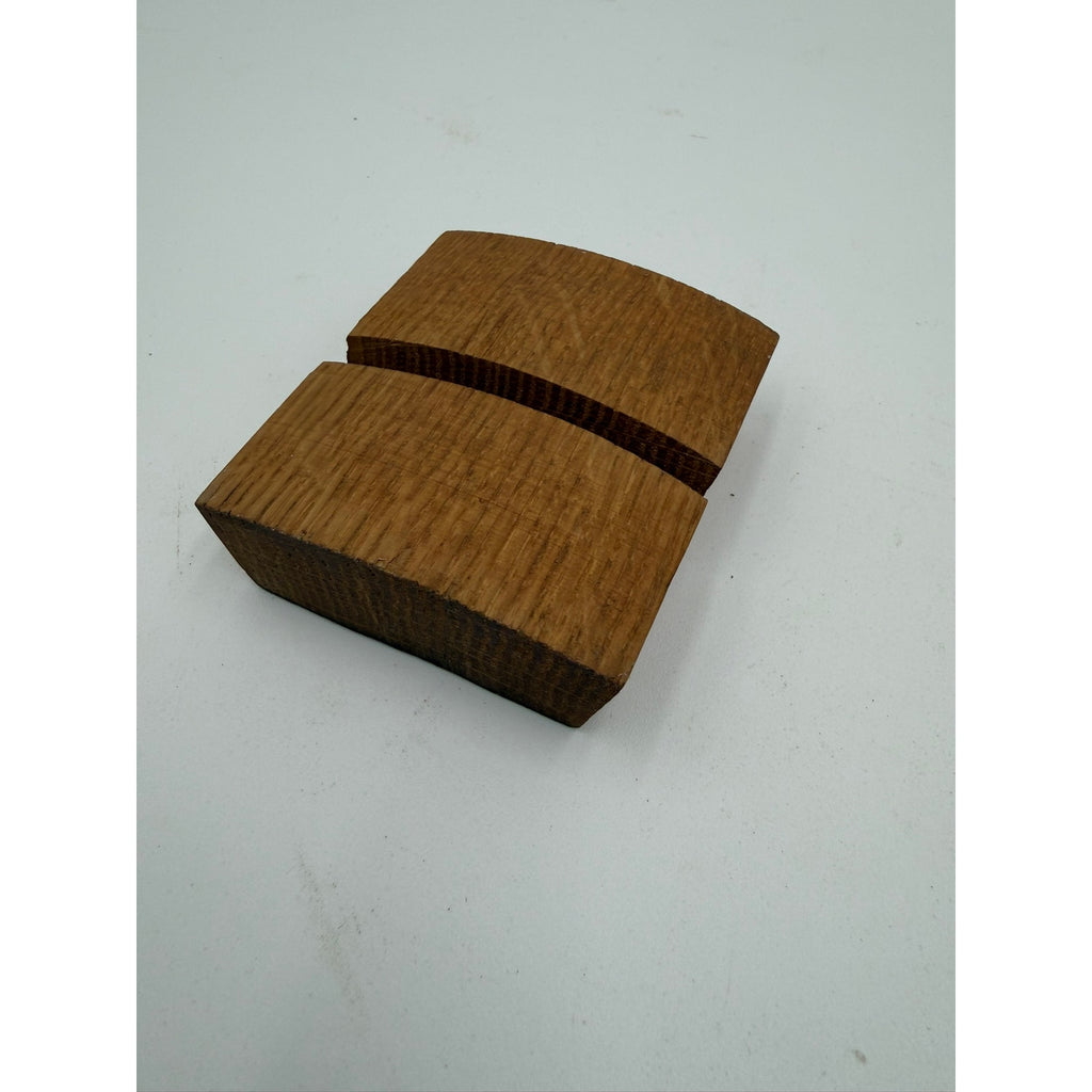 Whiskey Barrel Stave Business Card Holder, handmade wood stand, rustic desk accessory, 3x2.75 in, functional display