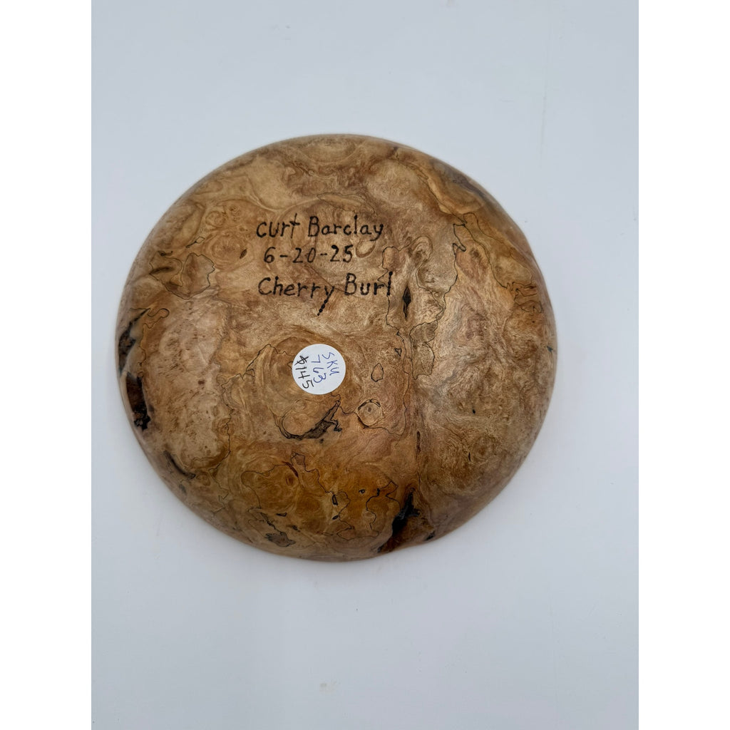 Hand-Turned Cherry Burl Wood Bowl