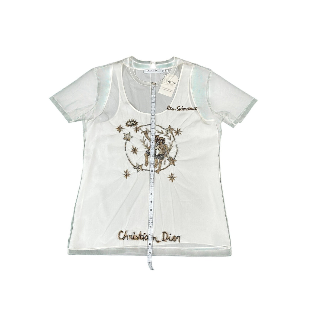Christian Dior 2021-22 Les Gémeaux Mesh Embroidered Top & Tank