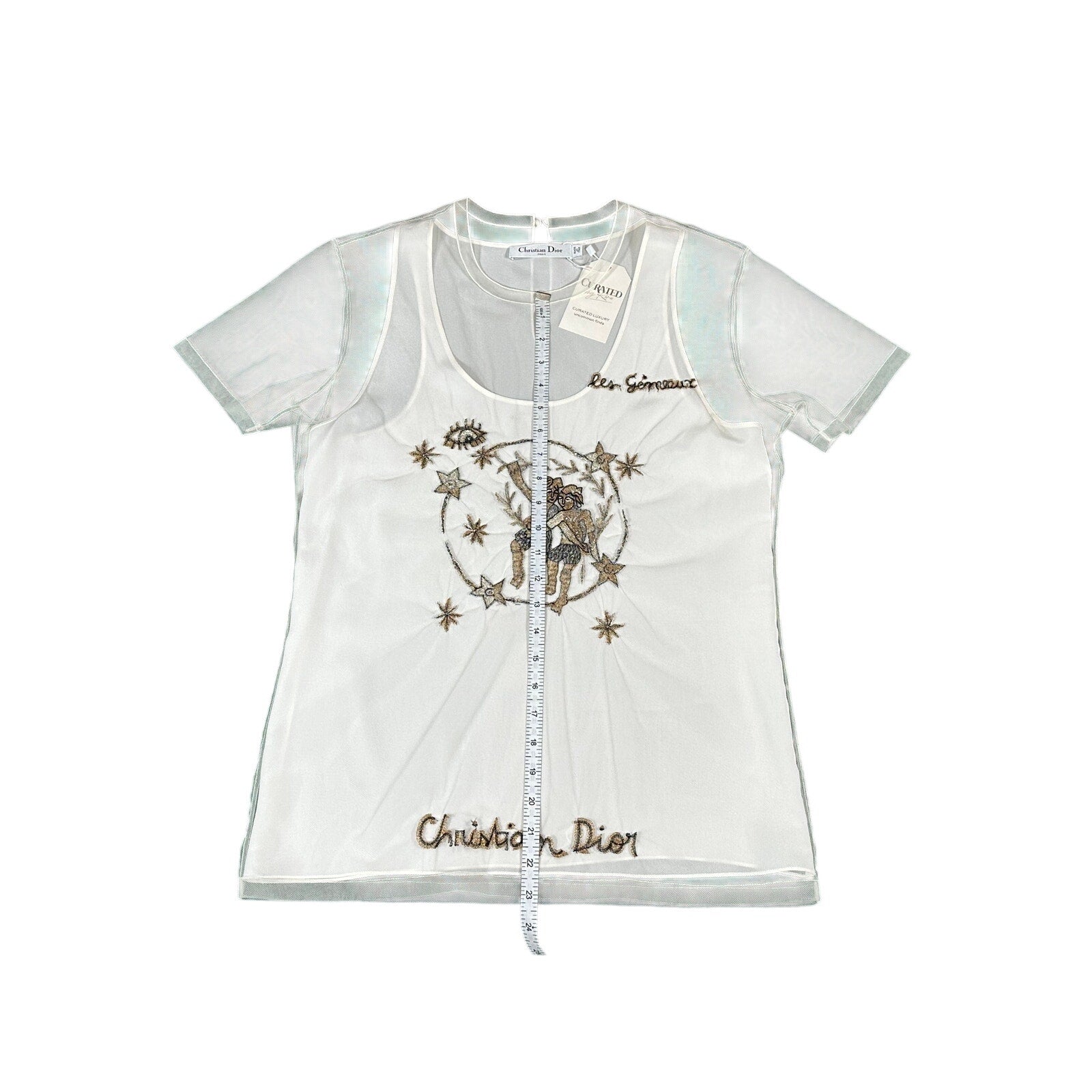 Christian Dior 2021-22 Les Gémeaux Mesh Embroidered Top & Tank