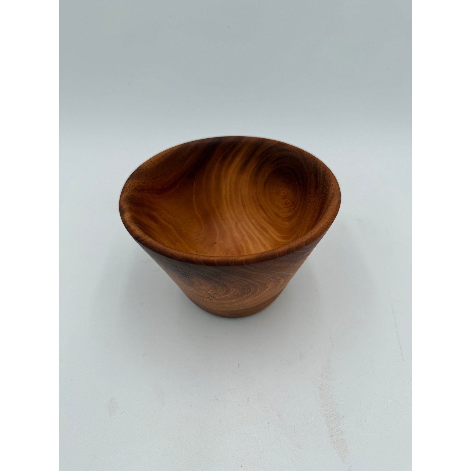 Mahogany Hand Turned Wood Bowl 5.5 x 3.75, rich reddish brown grain, food safe finish, unique artisan gift, small salad or snack