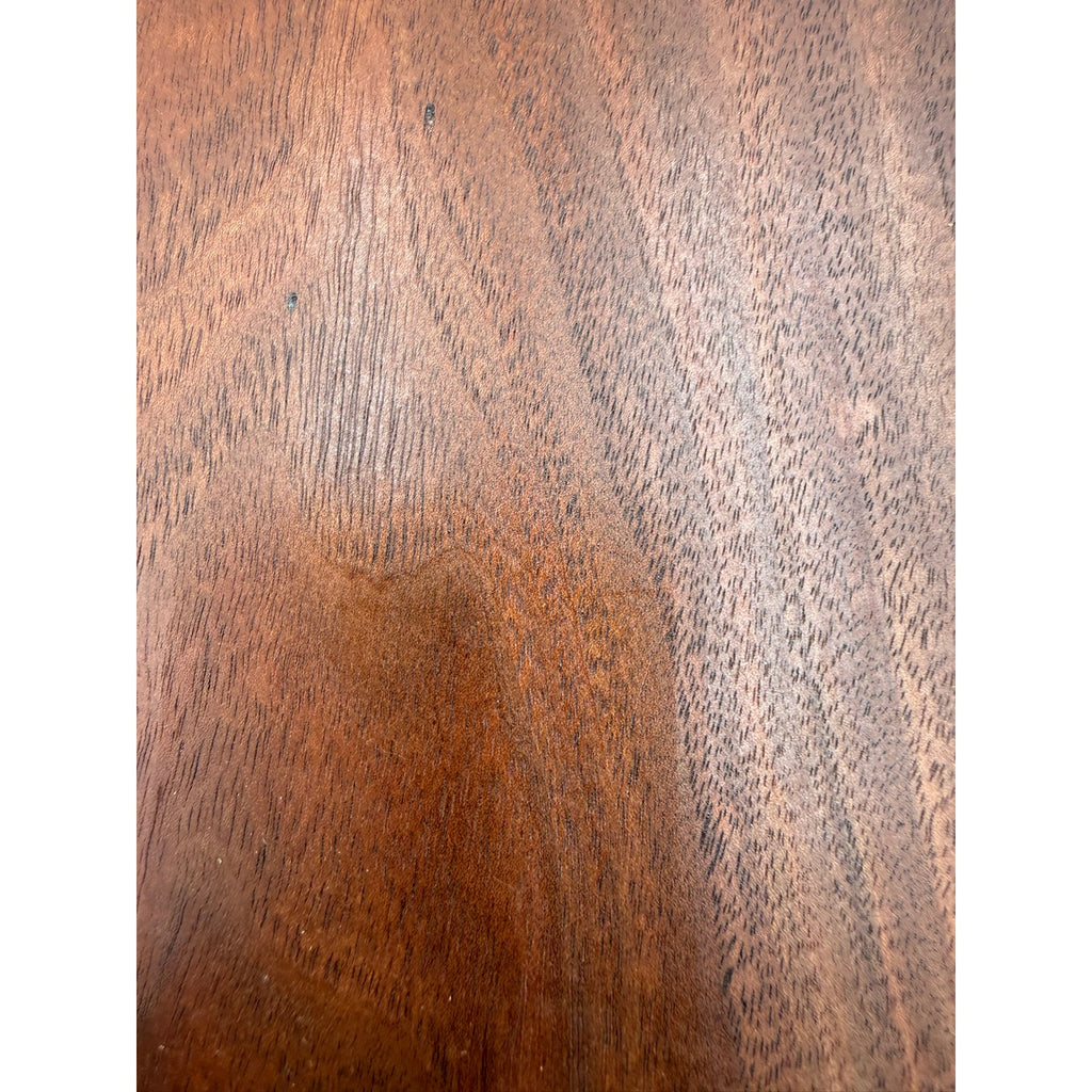 Heirloom Walnut Charcuterie Board with Handle, live edge serving tray, wrought iron handle, 13.75 x 14 x 1.75, thick substantial, functional
