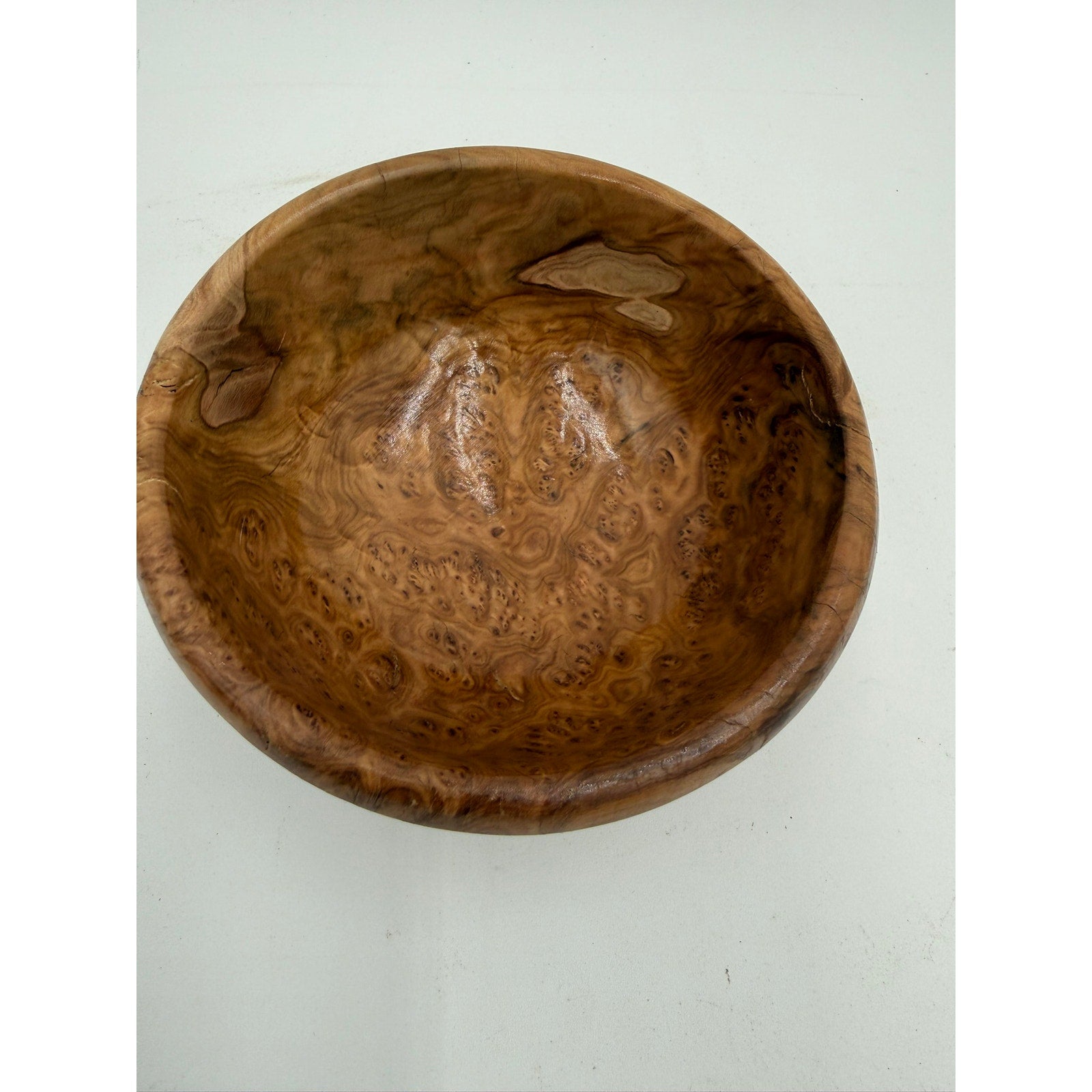 Heirloom Quality Turned Burl Wood Bowl, 5.25 x 2.25 inches, food safe, decorative centerpiece, functional gift