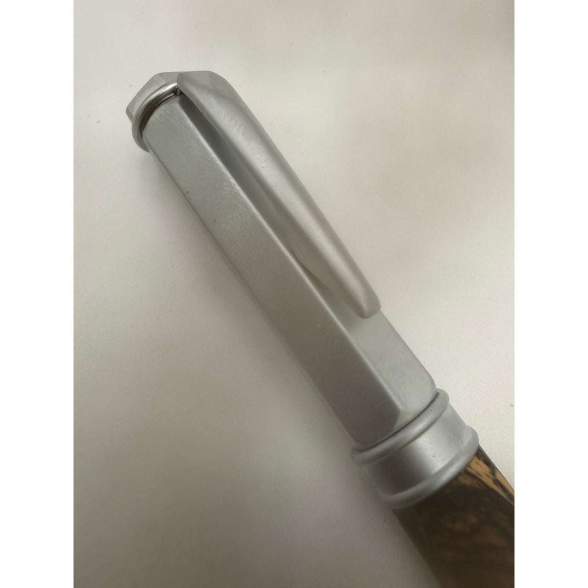 Vertex Fountain Pen in Spalted Tamarind, Hand Turned Barrel, Ink Pump, Cartridge, SKU 1469