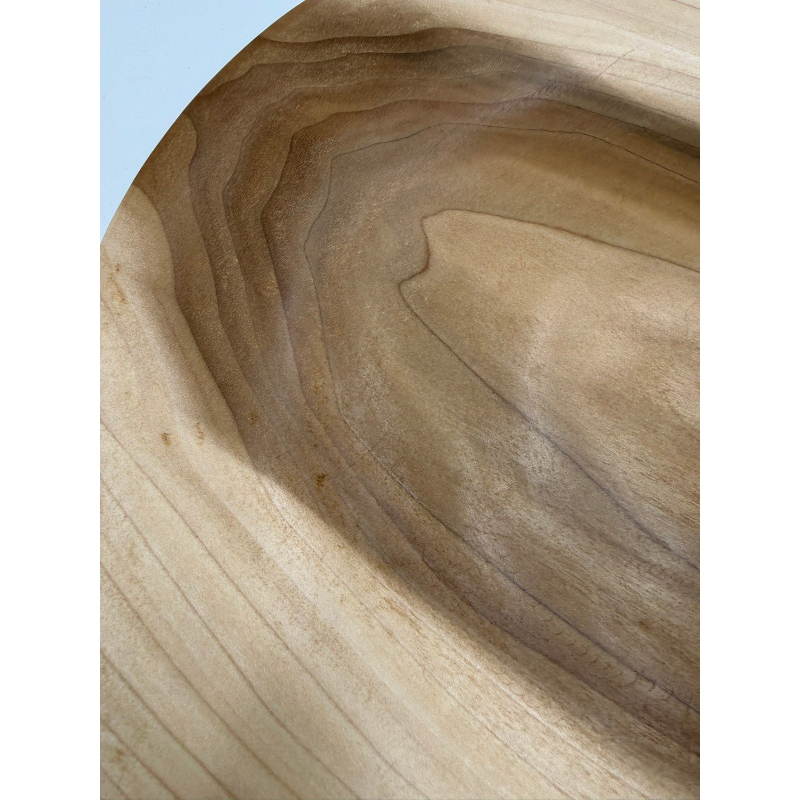Rainbow Poplar Hand Turned Serving Platter, 11.75 x 1.5 inches, food safe finish, functional decor, handmade wood bowl