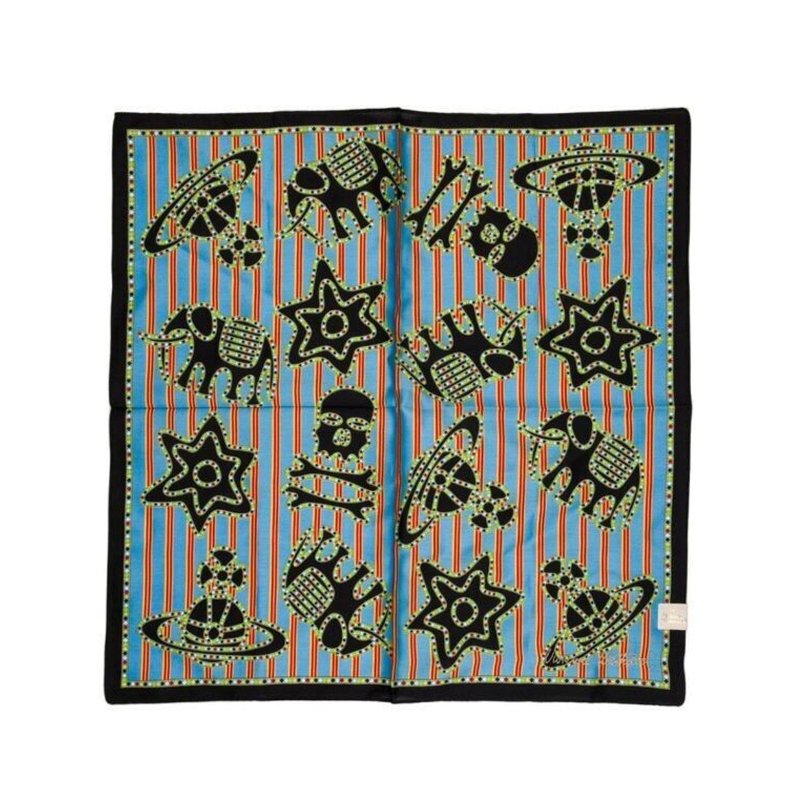Vivienne Westwood Scarf | Multicolor Print | Embroidered Logo | NWT