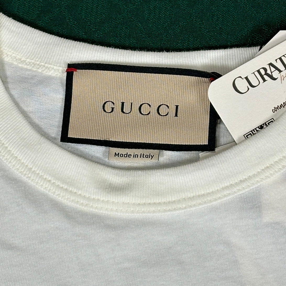 Gucci Square G Embellished Cotton T-Shirt Size L NWT Made in Italy