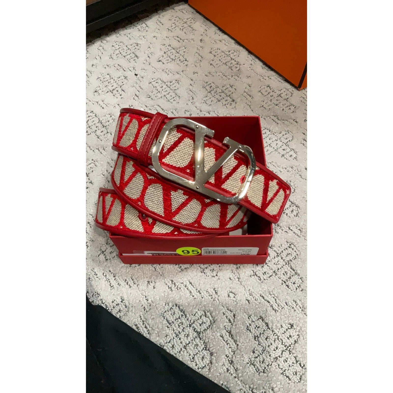 4295 - Valentino VLogo Adjustable Belt - Size 95 - NIB