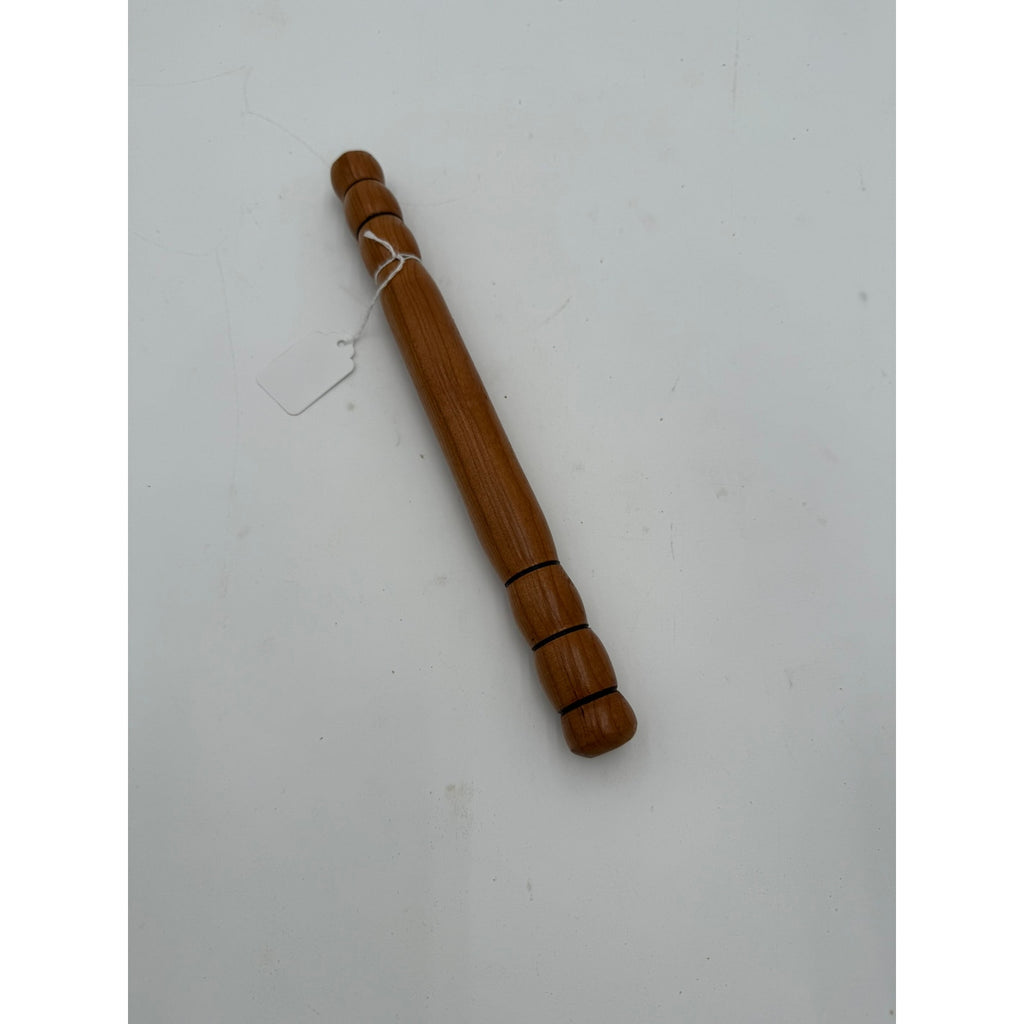 Hand Turned Hardwood Spurtle for Cooking, 12–18 inch sizes, cherry or hickory, ergonomic, smooth finish