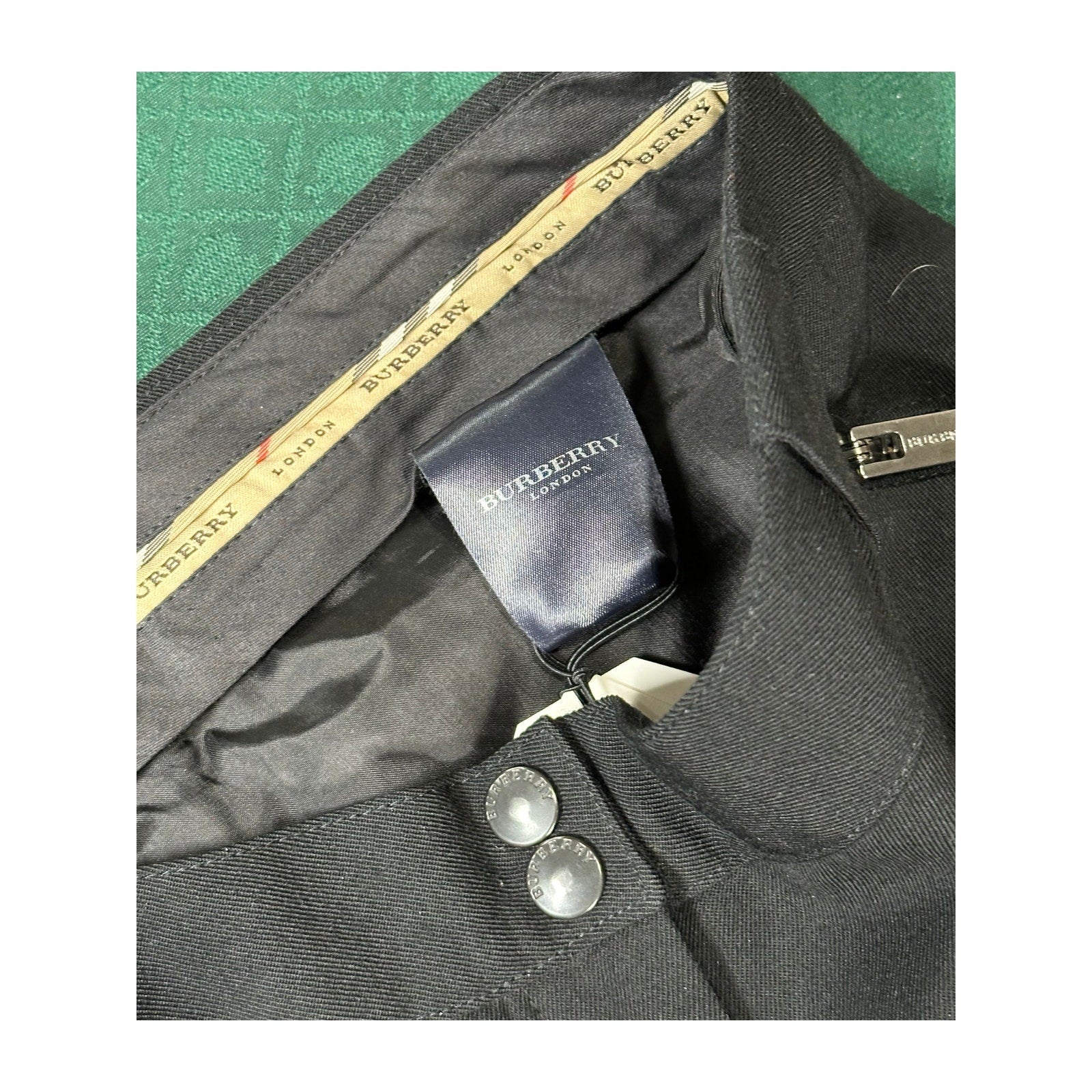 Burberry Wool Lined Black Trousers Women’s Size 6 Excellent