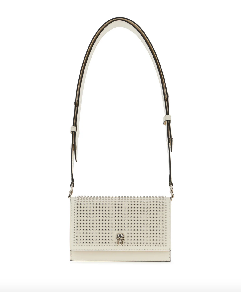 6779 - Alexander Mcqueen Studded Skull Bag Cream / Cream / NWT - Image 2