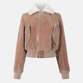 7045 - Alexander McQueen Velvet Shearling Collar Bomber Jacket Size 46 - NWT - Image 1
