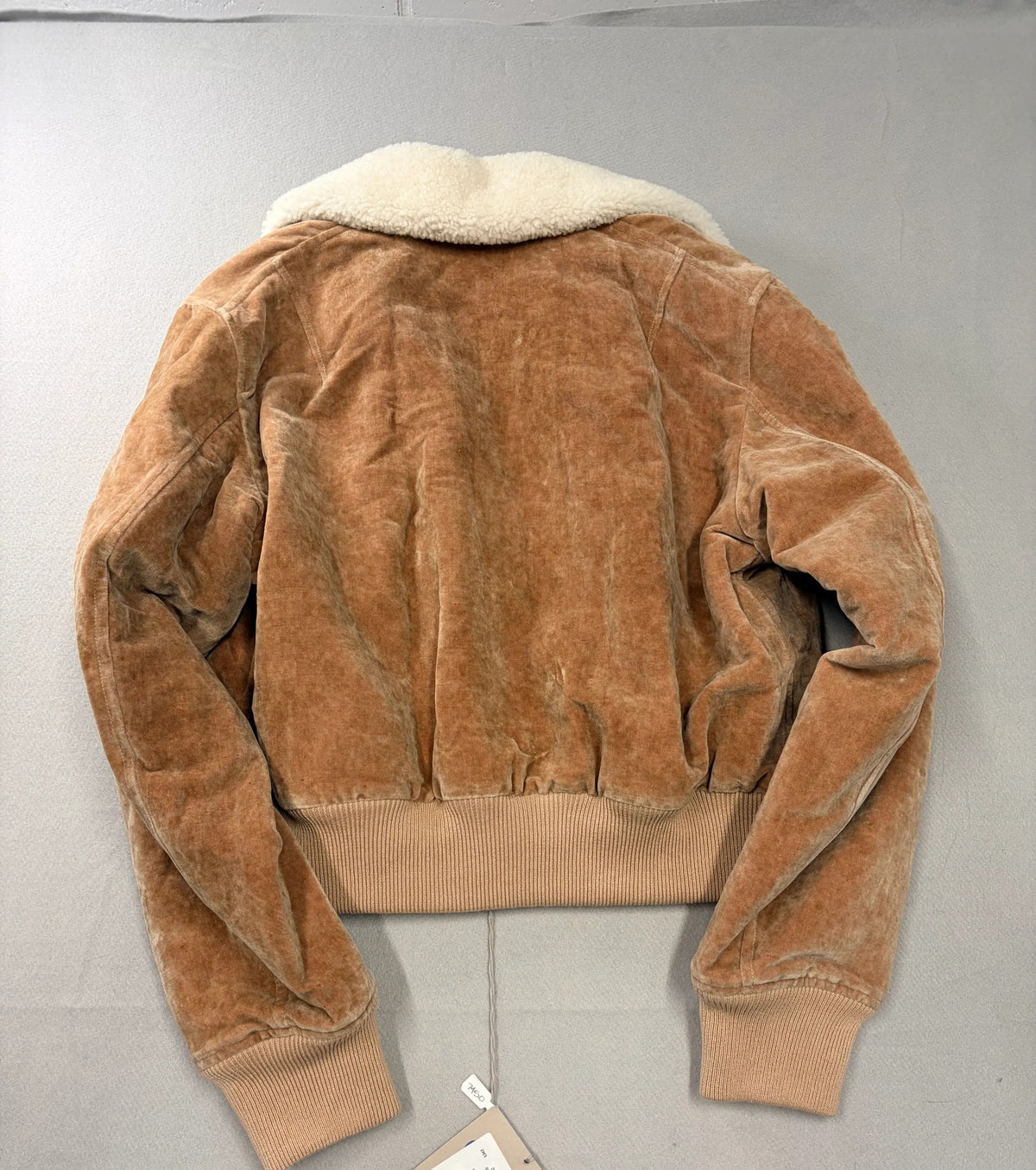 7045 - Alexander McQueen Velvet Shearling Collar Bomber Jacket Size 46 - NWT - Image 6