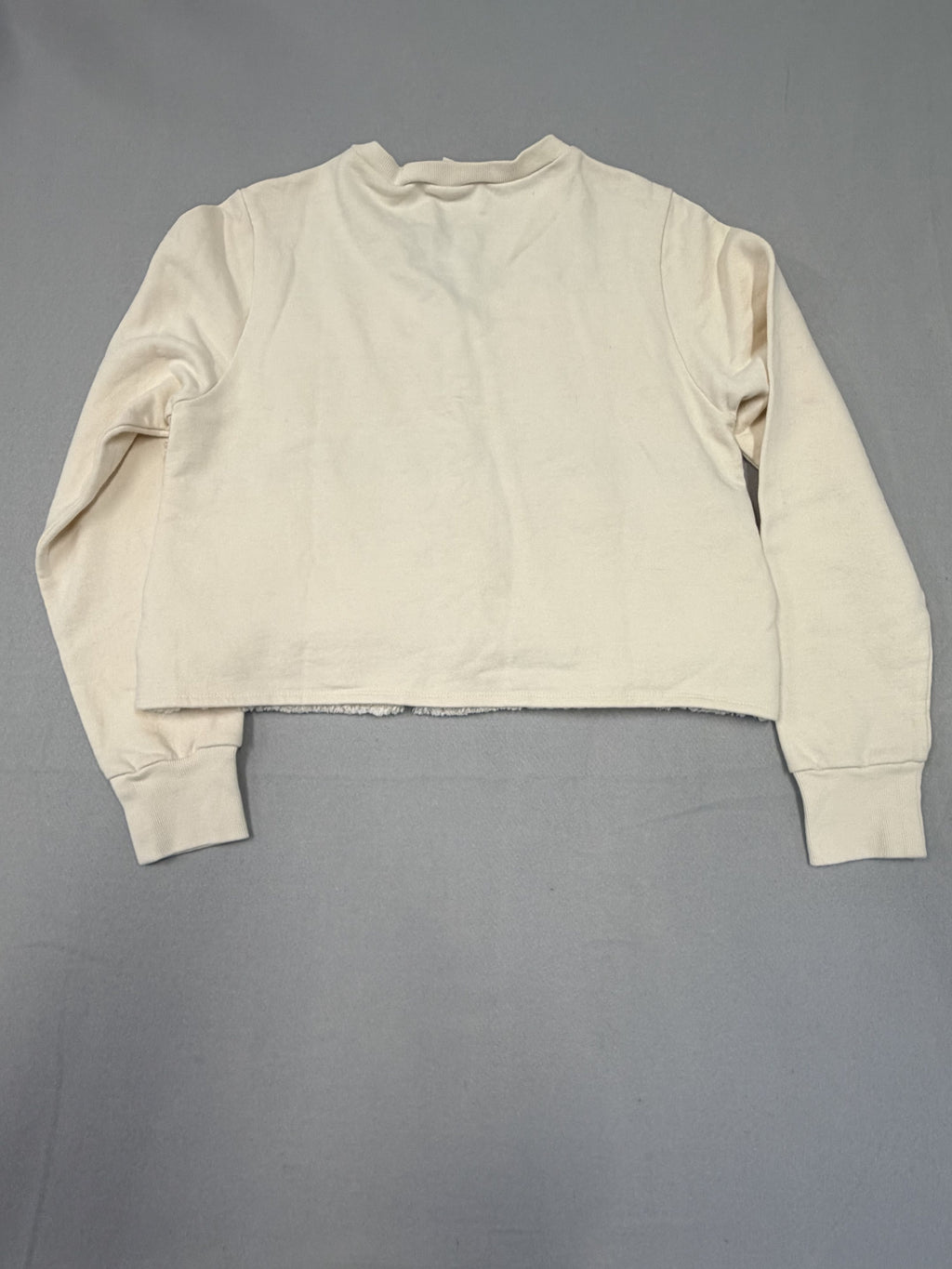 Anthropologie Forever That Girl Fringed Pompom Cream Sweatshirt M Women's NWT - Image 4