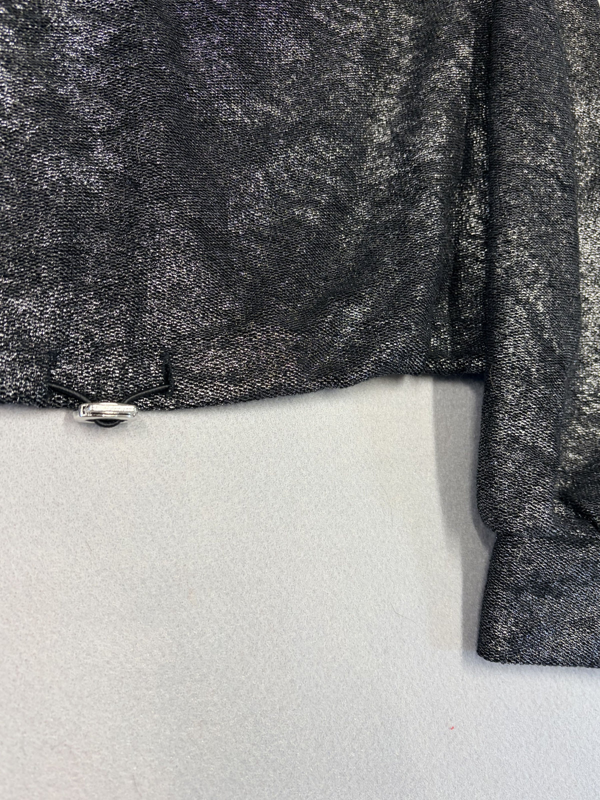 Pilcro Foil Metallic Black Hoodie S Hoodie Women's NWT - Image 2