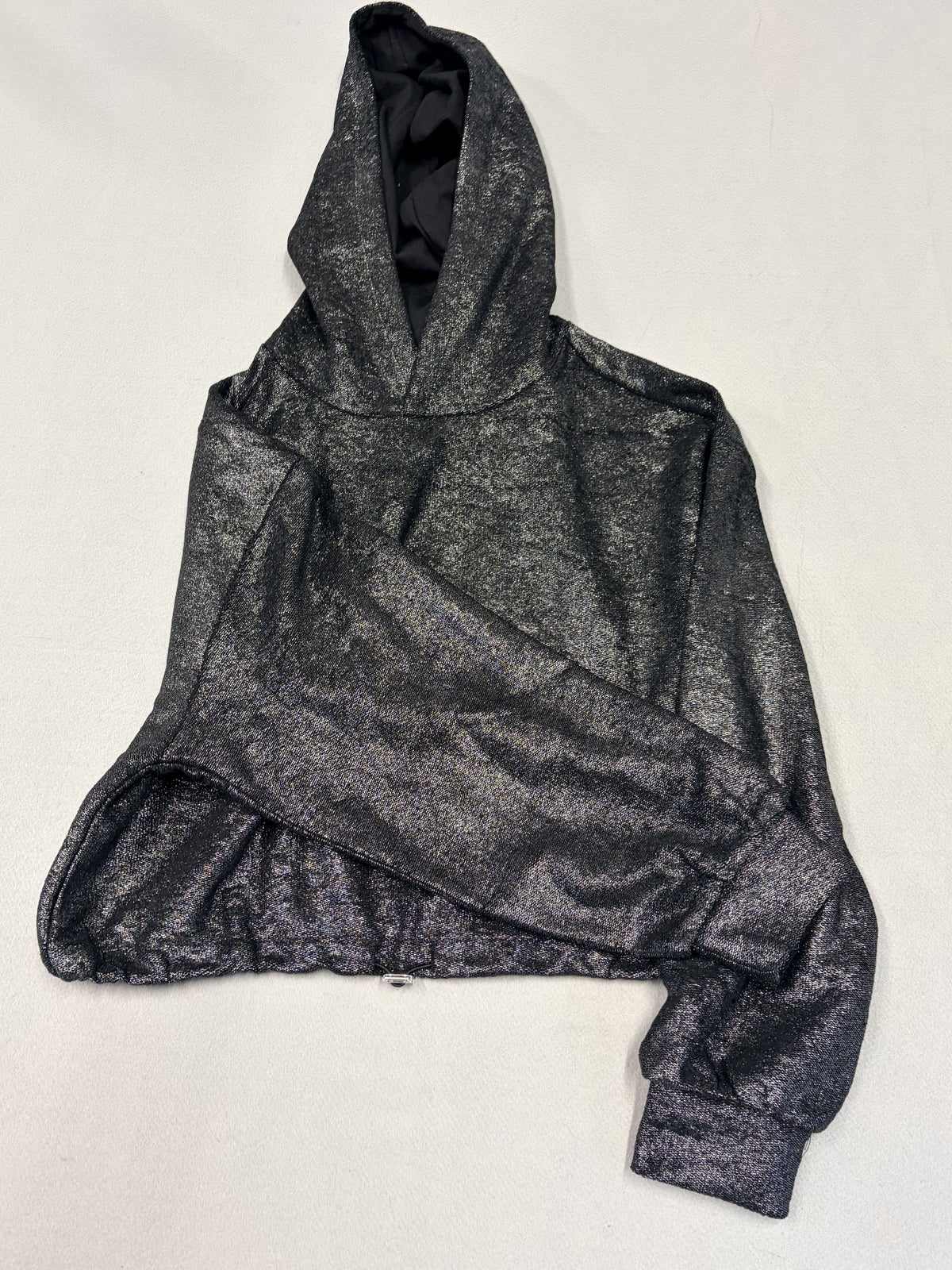 Pilcro Foil Metallic Black Hoodie S Hoodie Women's NWT - Image 4
