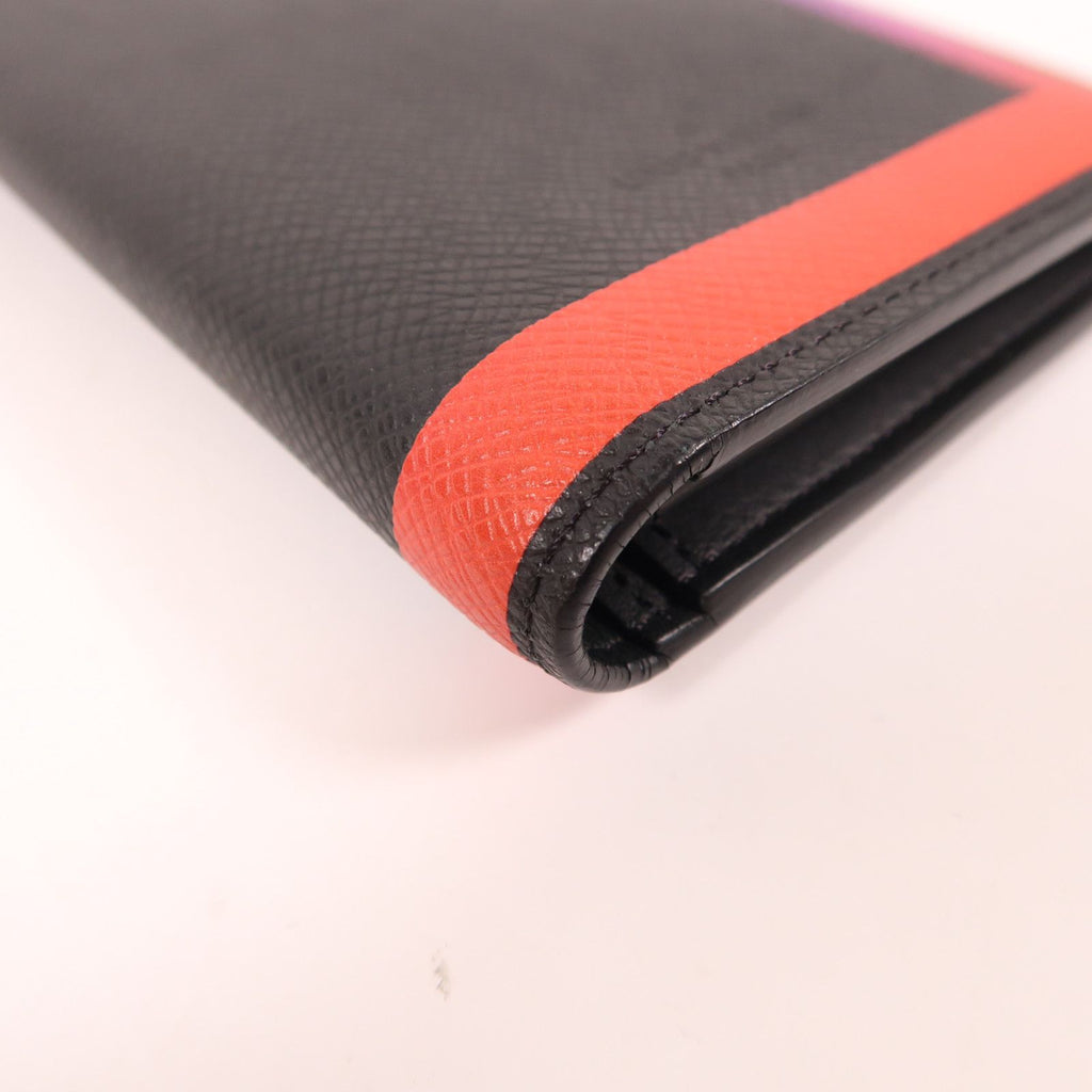 6036 - LOUIS VUITTON Taiga Long Wallet Bifold rainbow Black